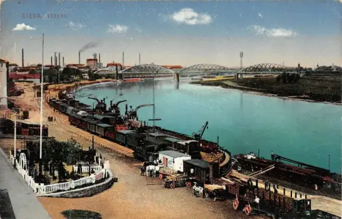 Riesa Elbkai Feldpostkarte 1915