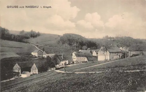 Gruss aus Nassau i. Erzgeb. Postkarte AK