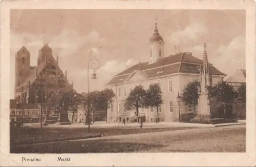 Prenzlau Markt Postkarte AK 1924