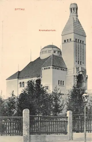 Krematorium in Zittau Sachsen Postkarte