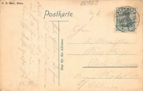 Stadtansicht von Zittau Sachsen Postkarte AK 1908