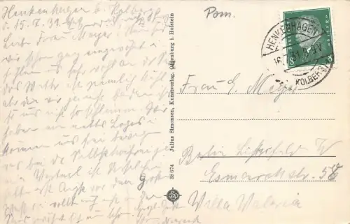 Ostseebad Henkenhagen b. Kolberg Am Strande Postkarte AK 1931