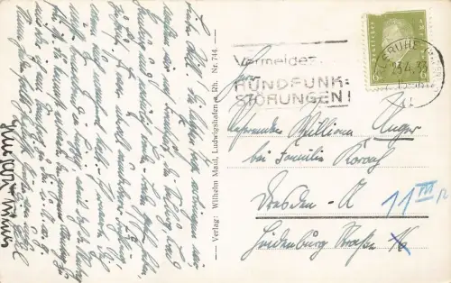 Blick auf den Marktplatz in Karlsruhe Baden-Württemberg Postkarten AK 1933