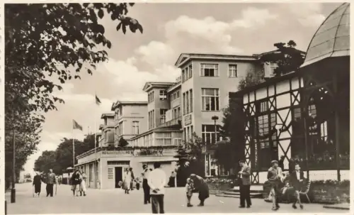 Strandpromenade der Völkerfreundschaft mit Heim Schmirgal Zinnowitz Mecklenb. AK