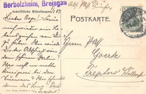 Herbolzheim Breisgau Totalansicht Baden-Württemberg Baden-Württemberg AK 1907