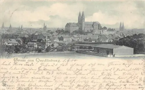 Gruss aus Quedlinburg Postkarte 1900