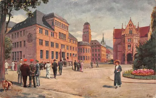 Freiburg Breisgau Universität Baden-Württemberg Postkarte AK 1915