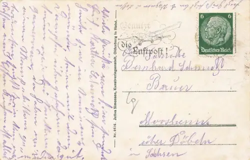 Blick vom Kurhaus auf Swinemünde Pommern Postkarte AK 1938