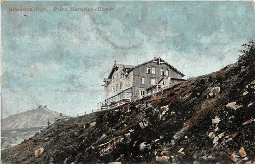 Riesengebirge Prinz-Heinrich-Baude Postkarte AK