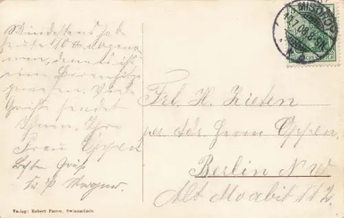 Am Strande, Strandleben in Seebad Misdroy Pommern Postkarte AK 1908