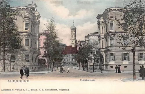 Augsburg Frölichstrasse Ansicht Postkarte AK
