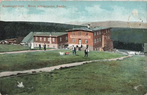 Neue schlesische Baude im Riesengebirge Schlesien Postkarte AK 1914