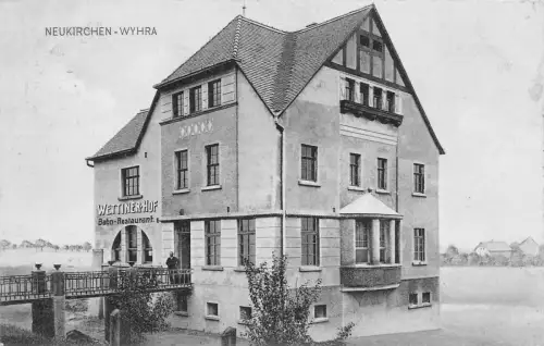 Neukirchen-Wyhra Borna Wettiner-Hof Bahn-Restaurant Postkarte 1909