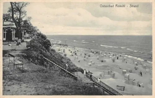 Ostseebad Rewahl Strand Postkarte AK 1930