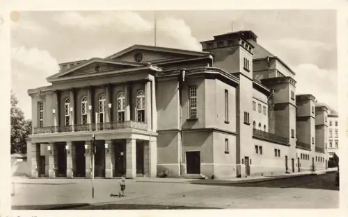 Gerhard Hauptmann Theater in Görlitz Sachsen Postkarte AK 1957