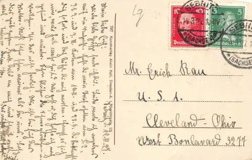 Sebnitz i. Sa. Marktplatz Postkarte AK 1927