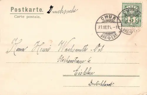 Fröhliche Ostern weiße Engel Postkarte 1904 Chur