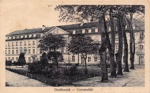 Universität in Greifswald Mecklenburg-Vorpommern Postkarte AK 1944