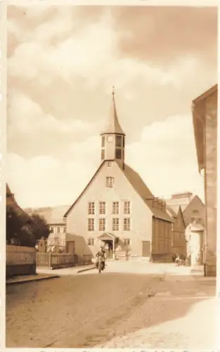 Blick zur Kirche Schmiedefeld am Rennsteig Thüringen Postkarte AK