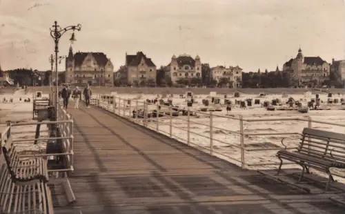 Ostseebad Swinemünde Blick von der Seebrücke Postkarte AK 1928