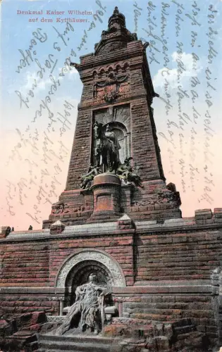 Denkmal Kaiser Wilhelm auf dem Kyffhäuser Postkarte AK 1931