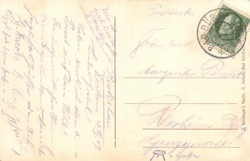 Bad Dürkheim Urkunde Postkarte 1917