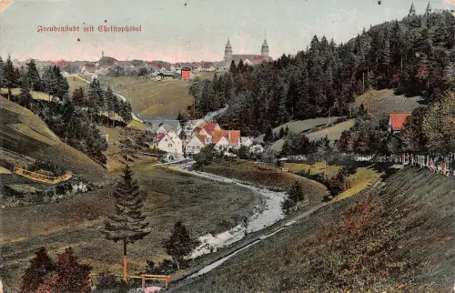 Freudenstadt mit Christophstal Baden-Württemberg Postkarte 1917