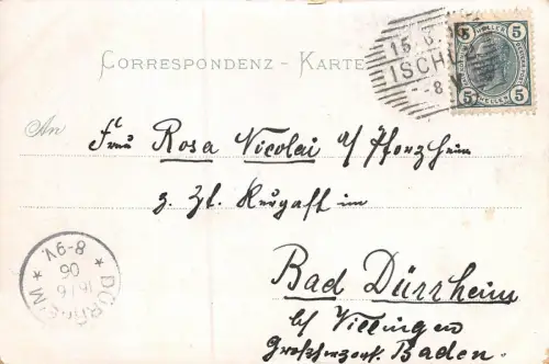 Bad Ischl g. d. Dachstein Postkarte AK 1906