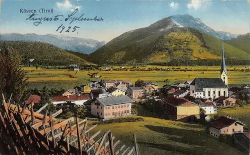 Kössen (Tirol) Ansicht Panorama Postkarte AK