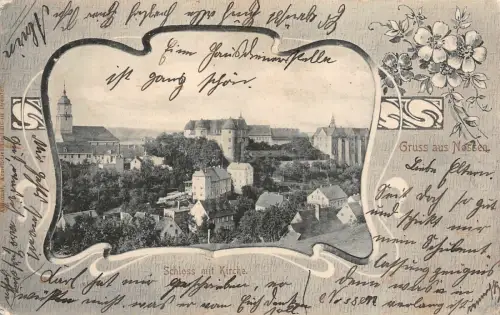 Gruss aus Nossen Schloss mit Kirche Postkarte AK 1910