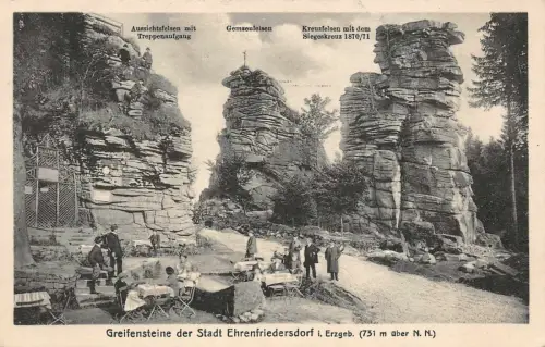 Greifensteine der Stadt Ehrenfriedersdorf i. Erzgeb. Berghaus AK