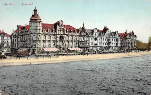 Konstanz Seehotel Baden-Württemberg Postkarte AK 1908