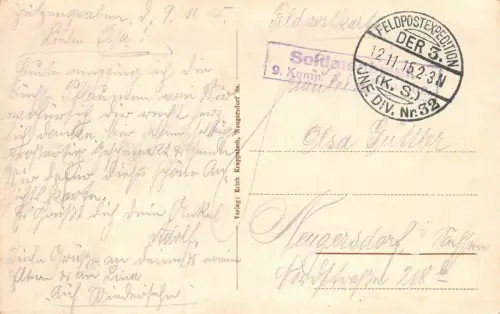 Namur Citadelle Canon et panorama Feldpostkarte AK 1915