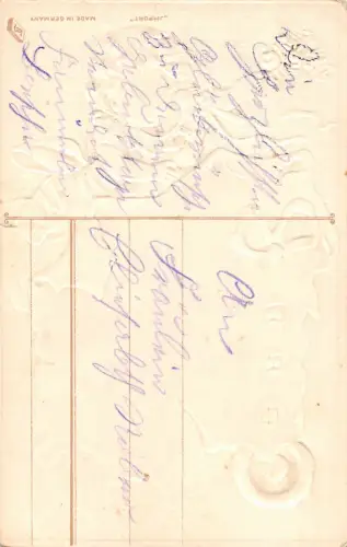 AK Glückwunsch zum Geburtstage Blonde Mädchen Postkarte geprägt