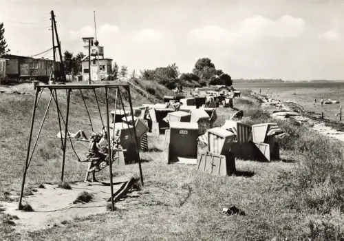 Zeltplatz im Ortsteil Stahlbrode Reinberg Mecklenburg-Vorpommern Postkarte AK