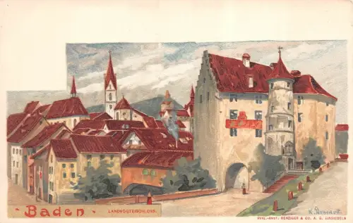 Baden Landvogteischloss Baden-Württemberg Postkarte AK