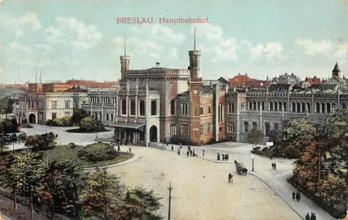 Breslau Hauptbahnhof AK 1915