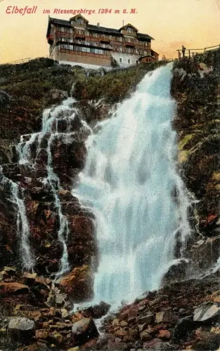 Elbefall im Riesengebirge 1284 m ü. M. Postkarte