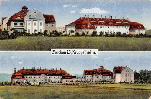 Krüppelheim in Zwickau Sachsen Postkarte AK 1917