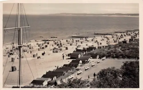 Ostseebad Stolpmünde Badestrand Postkarte AK