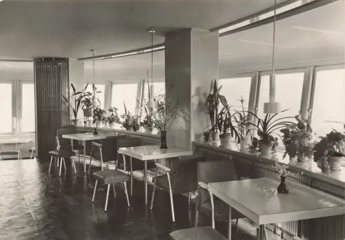 Café im Fernsehturm Schwerin-Zippendorf Mecklenburg-Vorpommern Postkarte AK