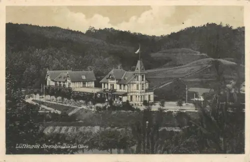 Luftkurort Strauchmühle bei Oliva Danzig Postkarte AK