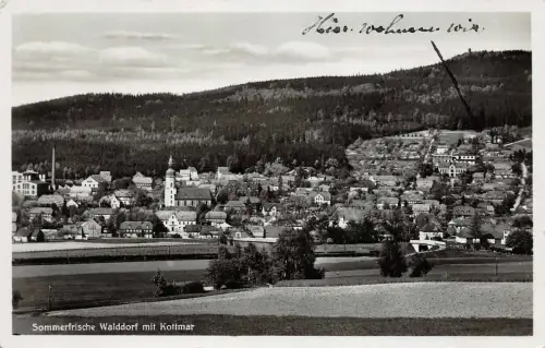 Sommerfrische Walddorf mit Kottmar Sachsen Postkarte AK 1938