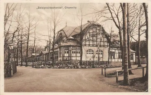 Zeisigwaldschenke in Chemnitz Sachsen Postkarte AK 1926