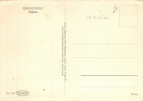Graudenz Postamt Postkarte AK