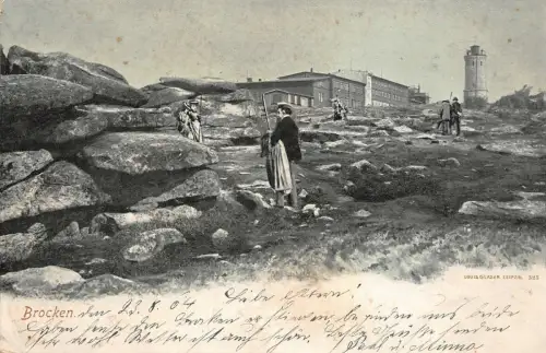 Brocken Harz Sachsen-Anhalt Postkarte AK 1904