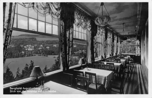 Berghotel Augustusberg Blick von der Veranda auf Gottleuba AK