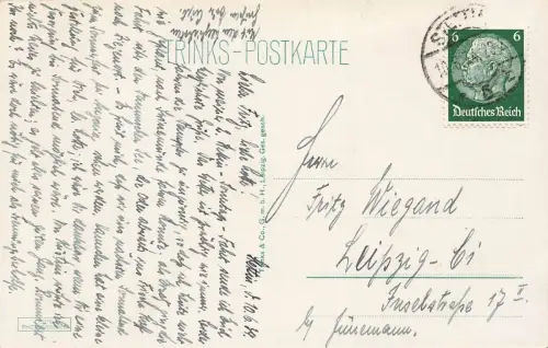 Blick auf Dampfer Odin in Stettin Pommern Postkarte AK 1934