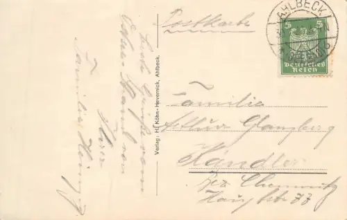 Ostseebad Ahlbeck Blick auf den Strand Postkarte AK 1923