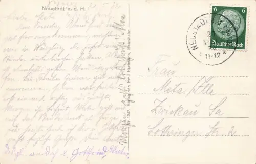 Neustadt a. d. H. Ansicht Postkarte AK 1934